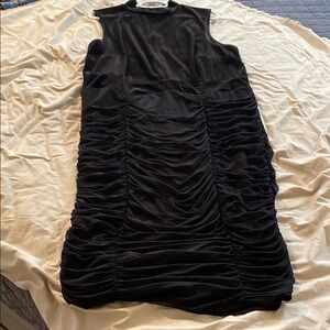 torrid Black Ruched Midi Dress